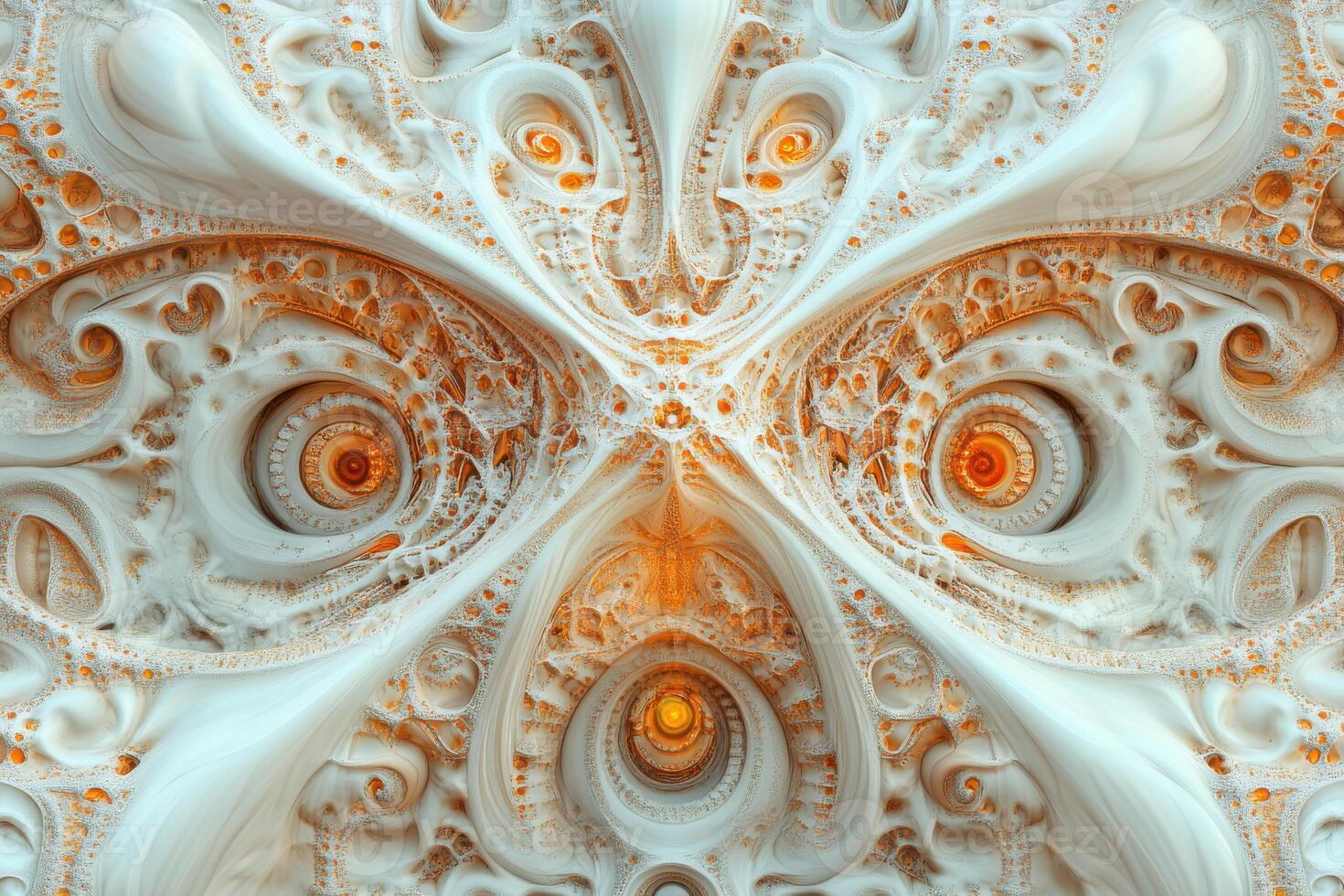 Intricate fractal design showcasing swirling patterns and vibrant colors in an abstract composition photo