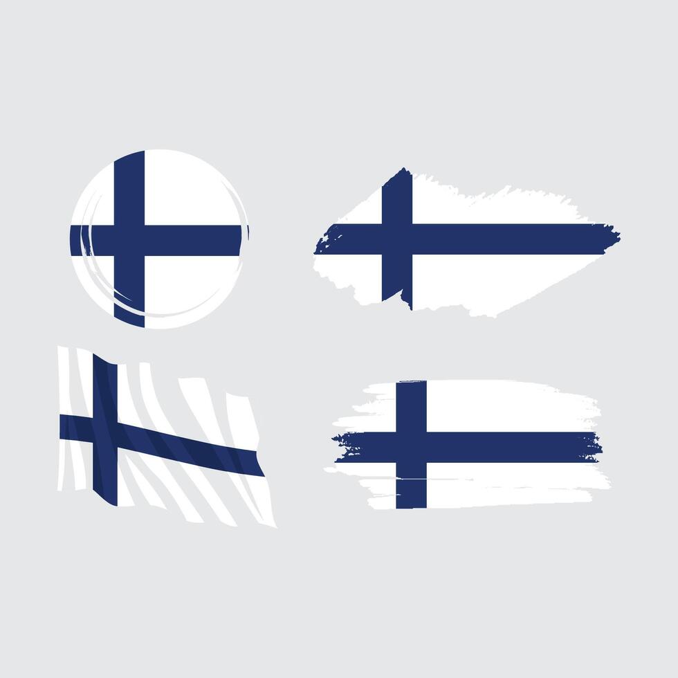 det finland national flag vector