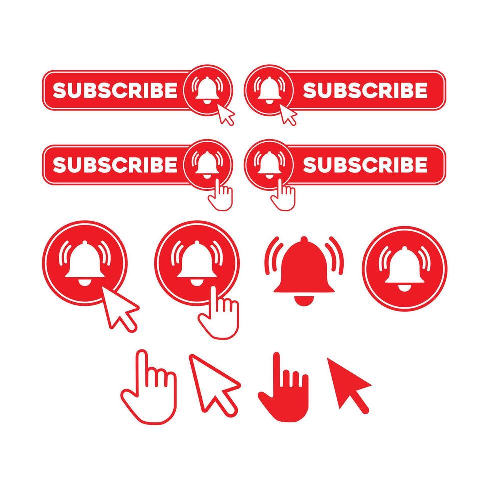 set icon social media pack, like, comment, share and subscribe vector