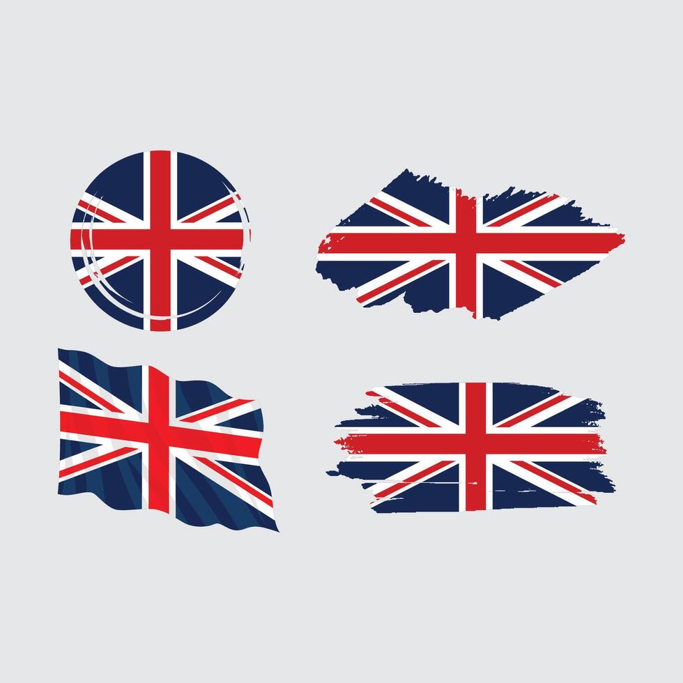 set britain flag vector