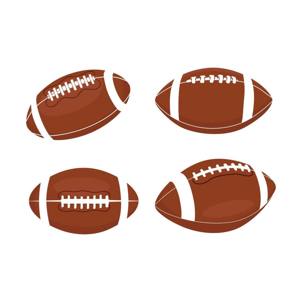 set american football vector