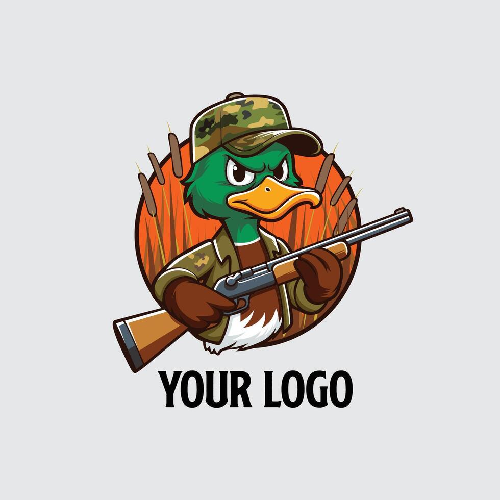 duck waterfowl logo vector