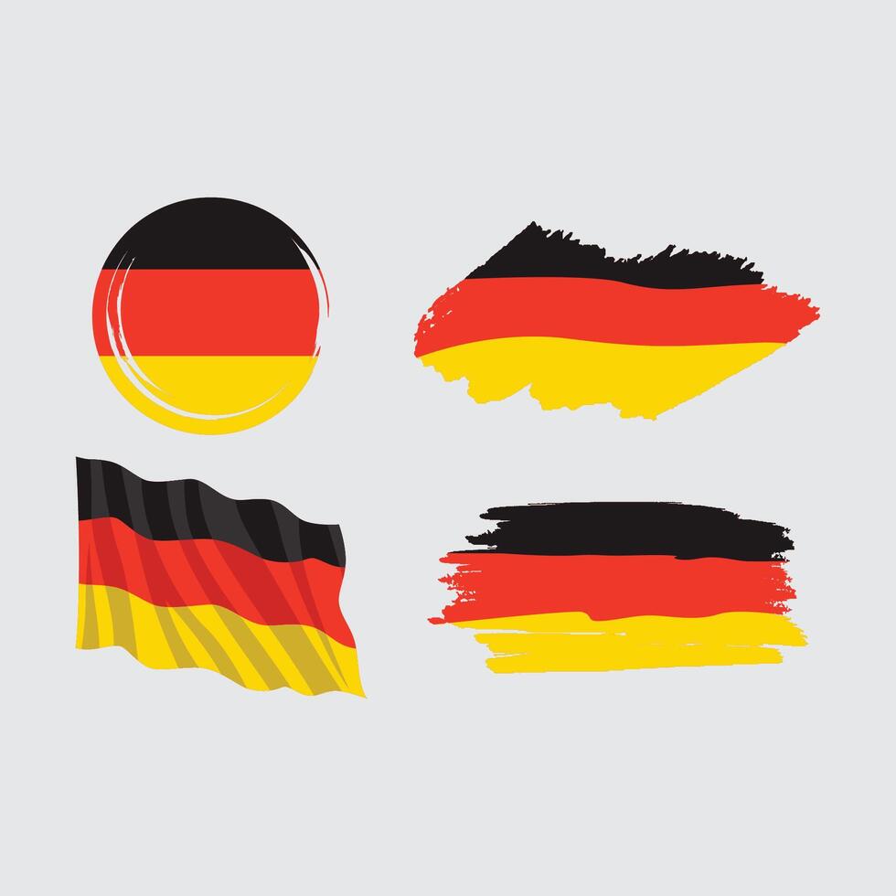 set germany national flag vector