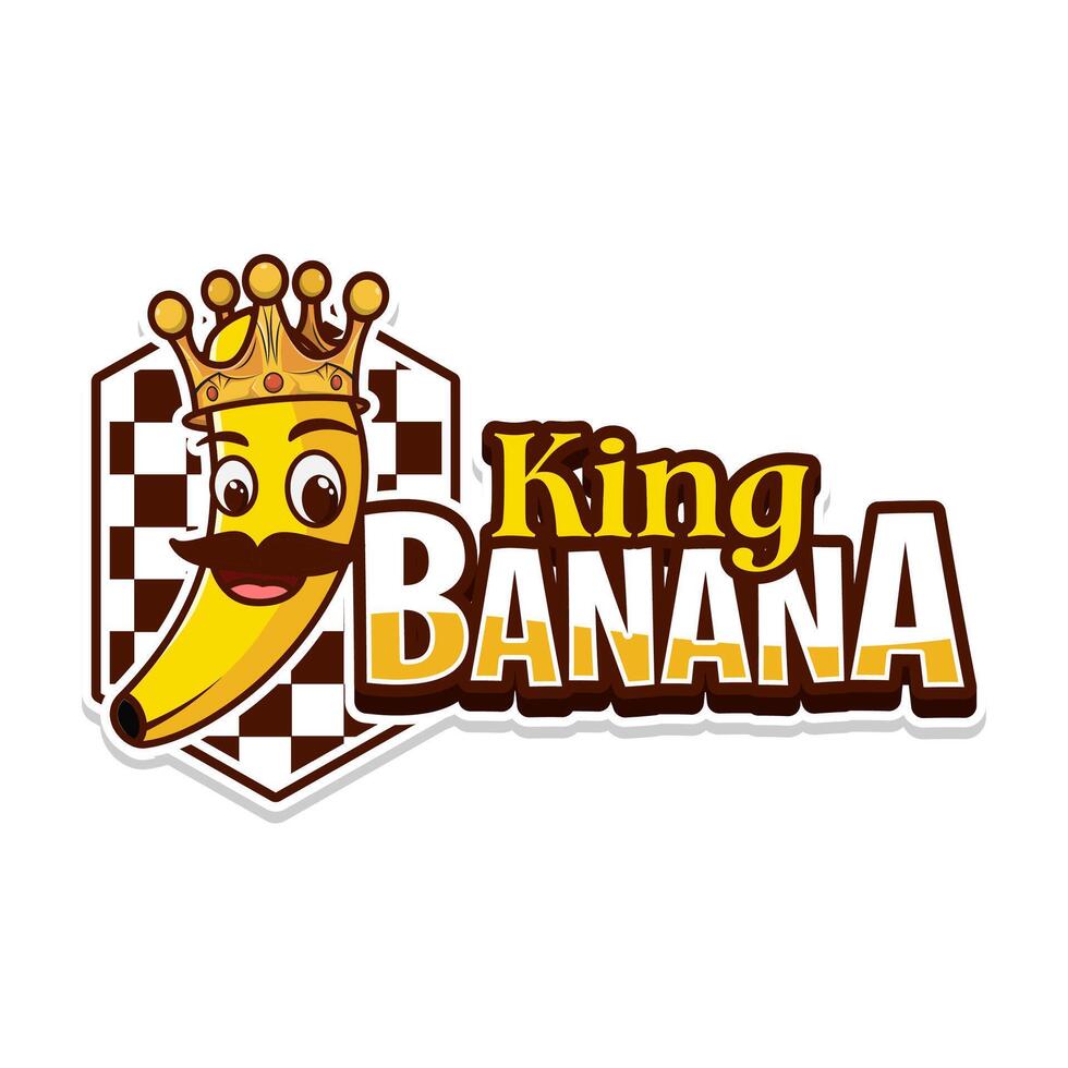 king banana logo design vector