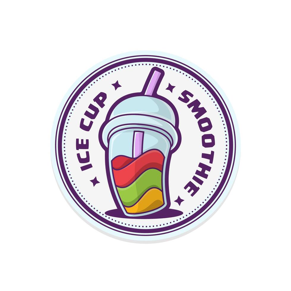 smoothie ice logo design vector