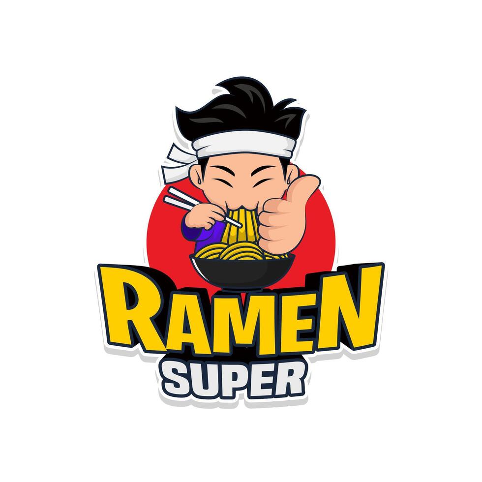 ramen logo design vector