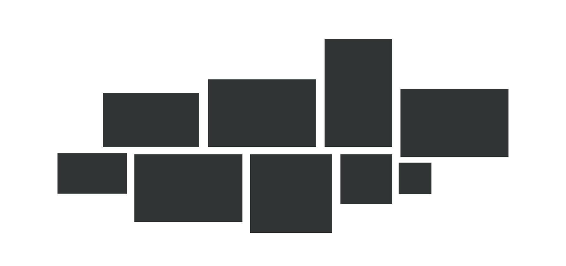 Template for photo collage. Composition with frames for pictures. Design layout images. simple gallery. vector
