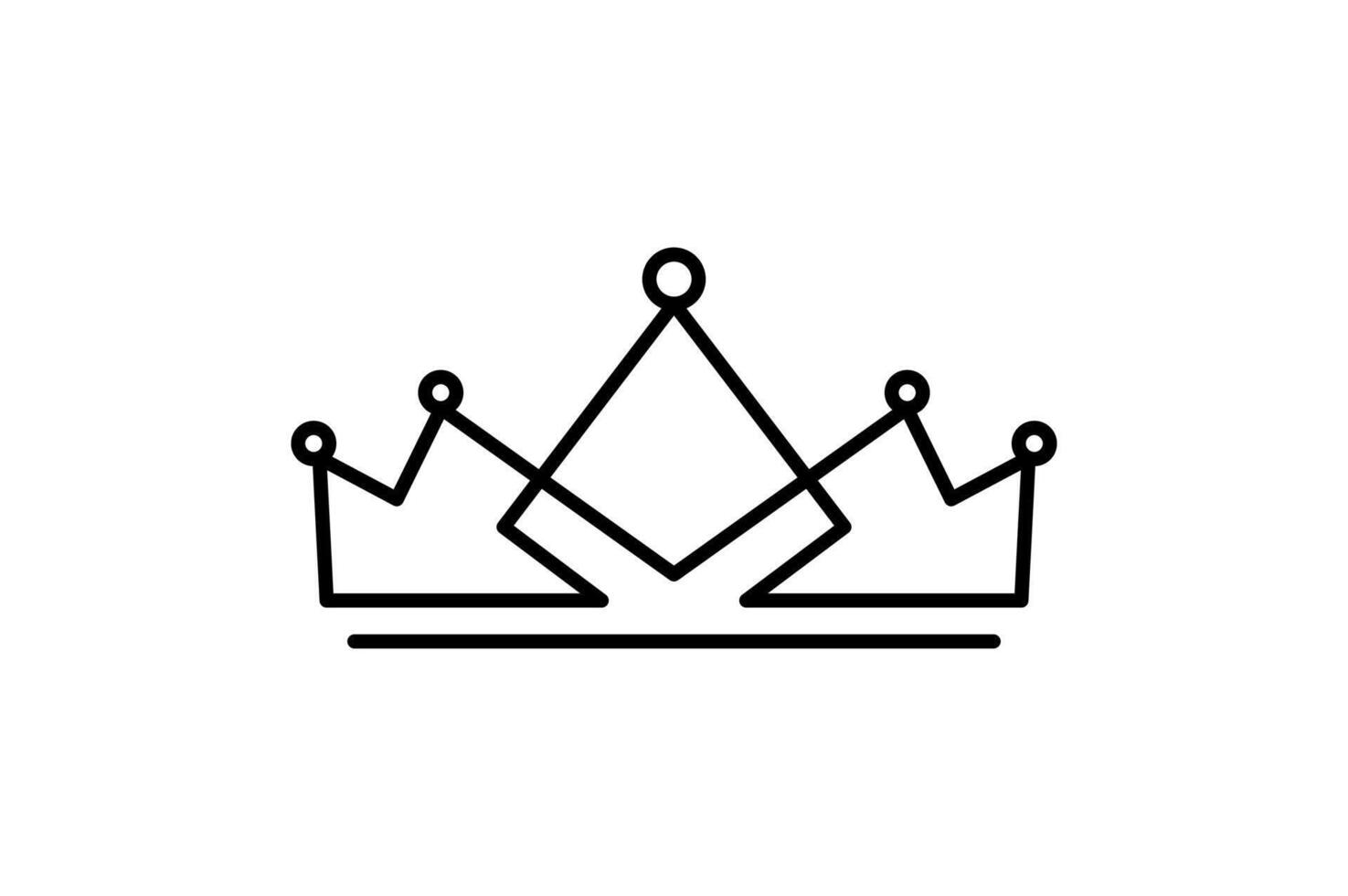 crown icon aesthetics thin line sign Logo. Outline Crown Isolated Contour Symbol Illustration for your web and mobile app design logo concept vector