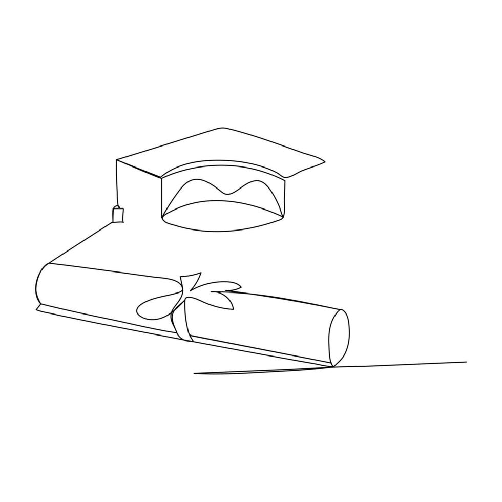 A globe on top of a stack of International day of education oneline drawing vector