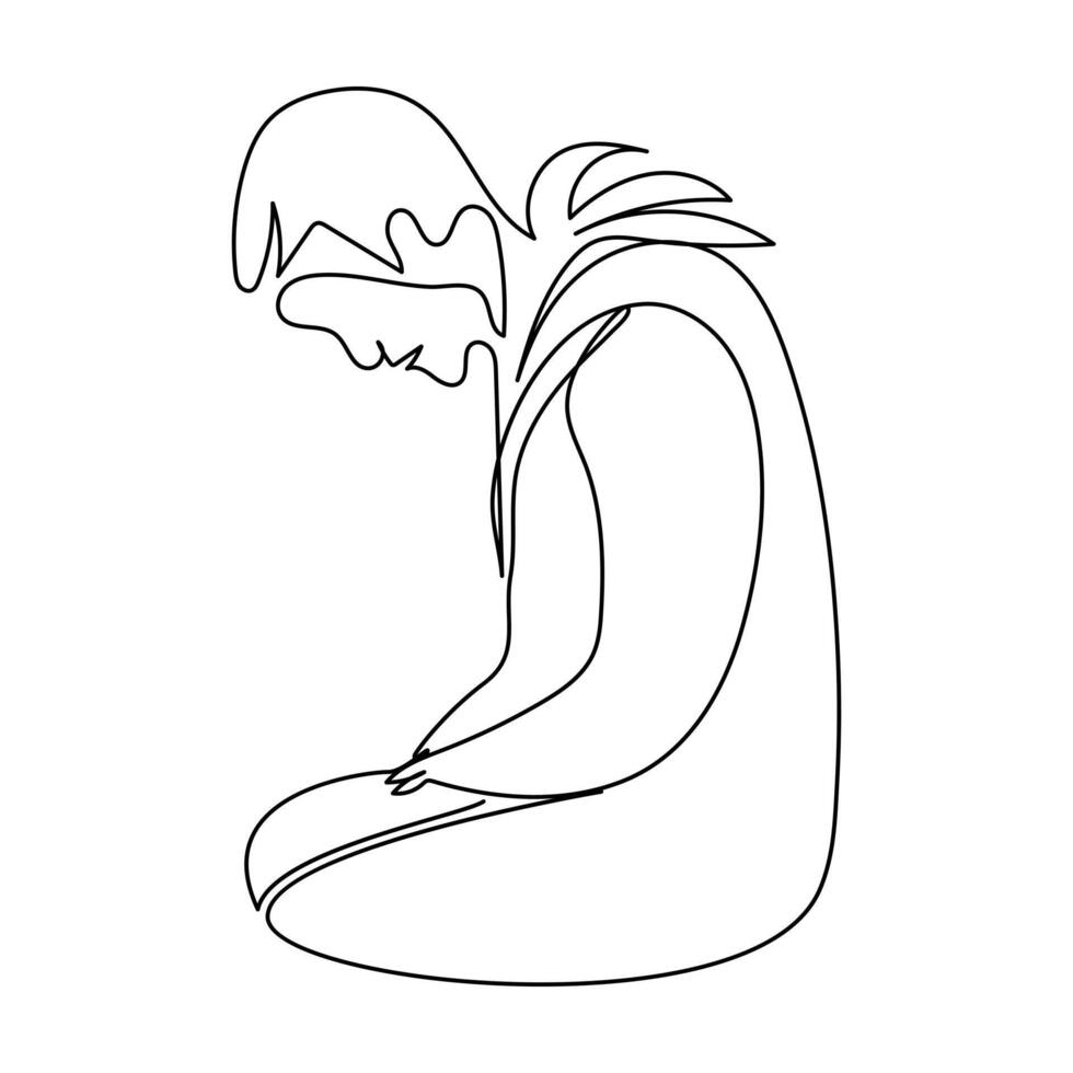 One continuous line drawing of Blue Monday vector