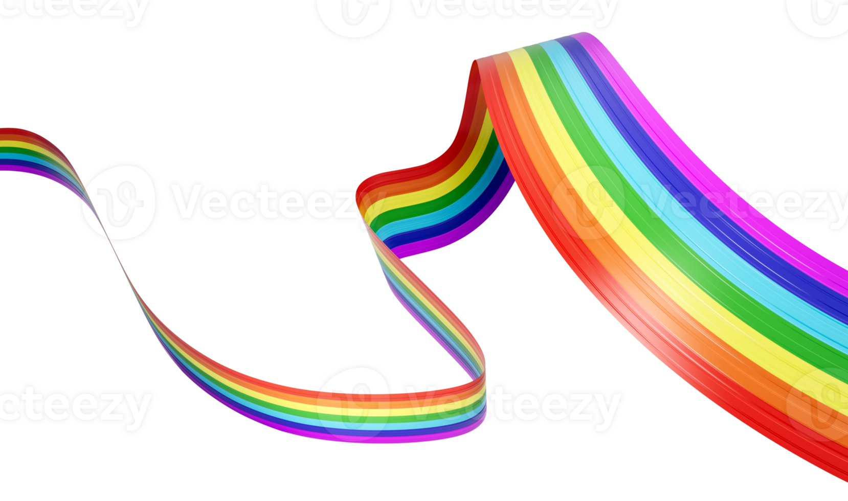 3d Flag Of Rainbow 3d Waving Ribbon Flag, 3d Illustration png