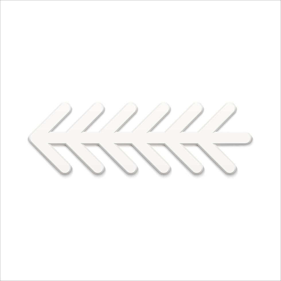 White glossy minimalist simple spruce branch with frozen needle stick realistic illustration vector