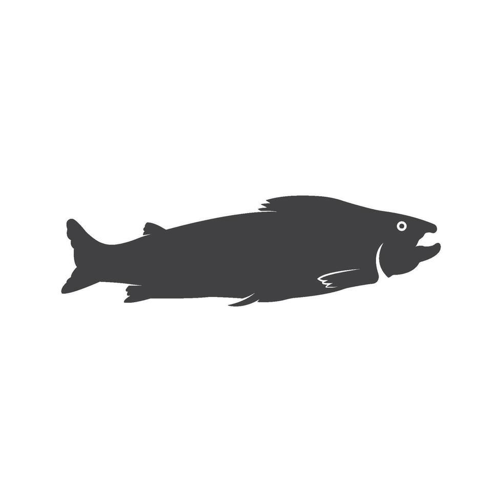 salmon fish in retro style isolated on white background vector
