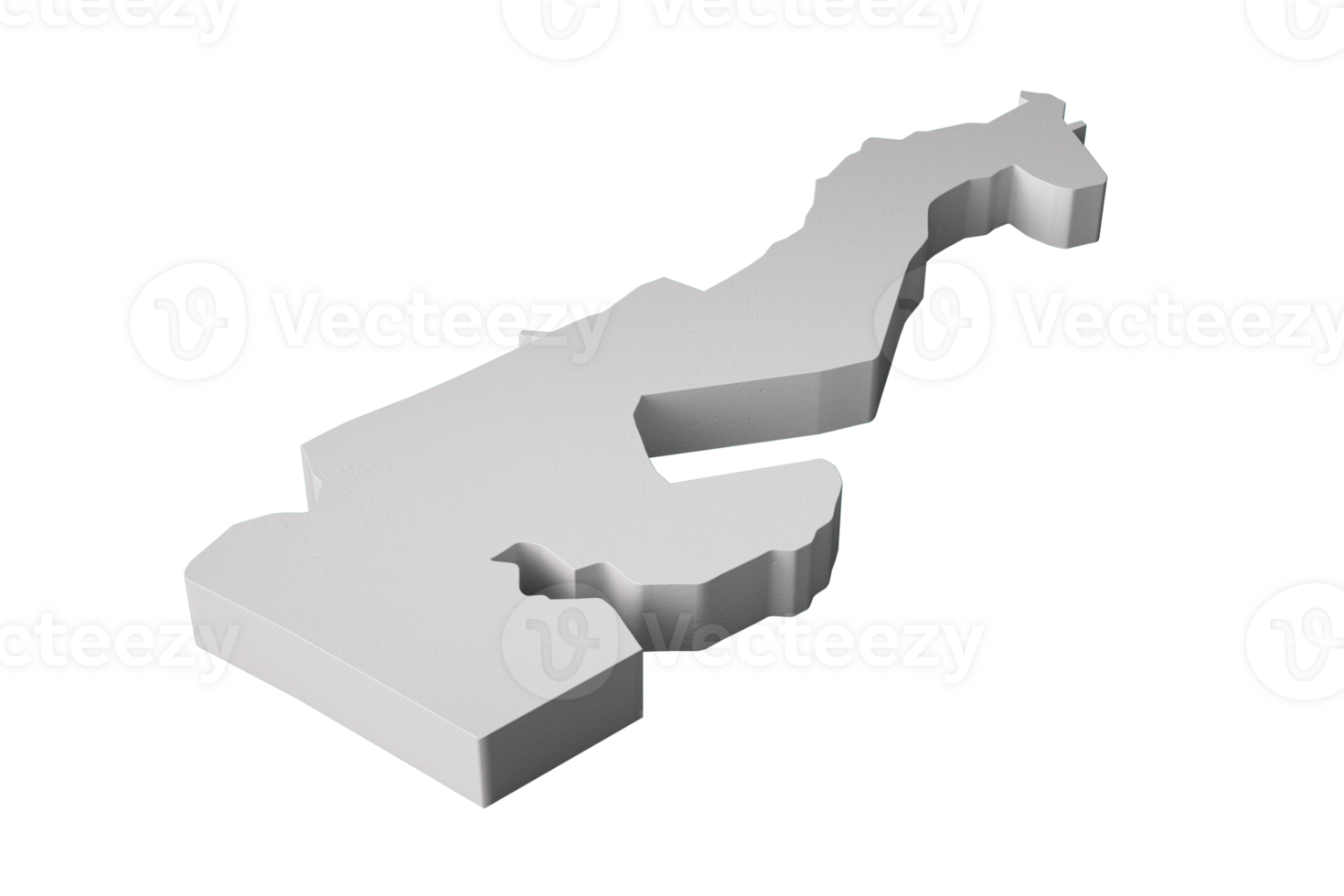 Monaco 3D map Geography Cartography and topology Black surface 3D illustration png