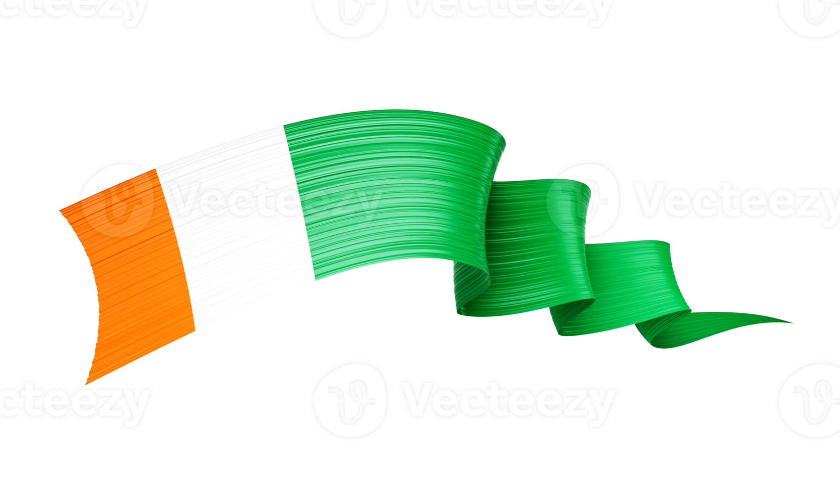 3d Flag Of Ivory Coast 3d Wavy Shiny Ivory Coast Ribbon 3d Illustration png