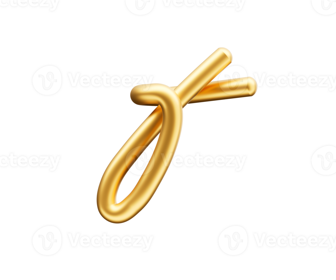3d Golden Shiny Small Letter f Alphabet f Rounded Inflatable Font 3d Illustration png