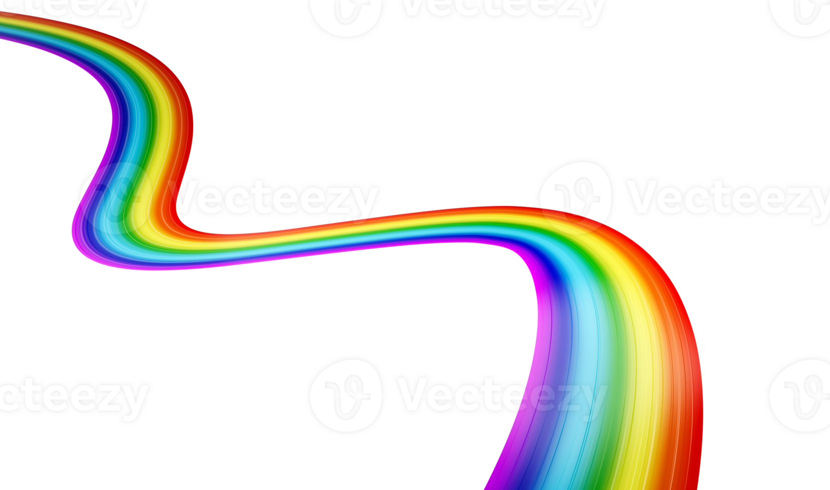 3d Flag Of Rainbow 3d Wavy Shiny Rainbow Ribbon 3d Illustration png