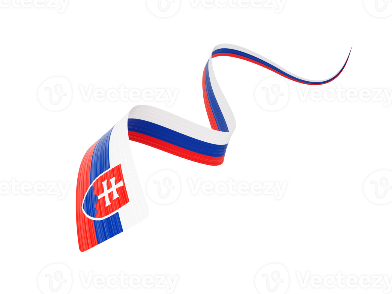 3d Flag Of Slovakia 3d Waving Ribbon Flag, 3d Illustration png