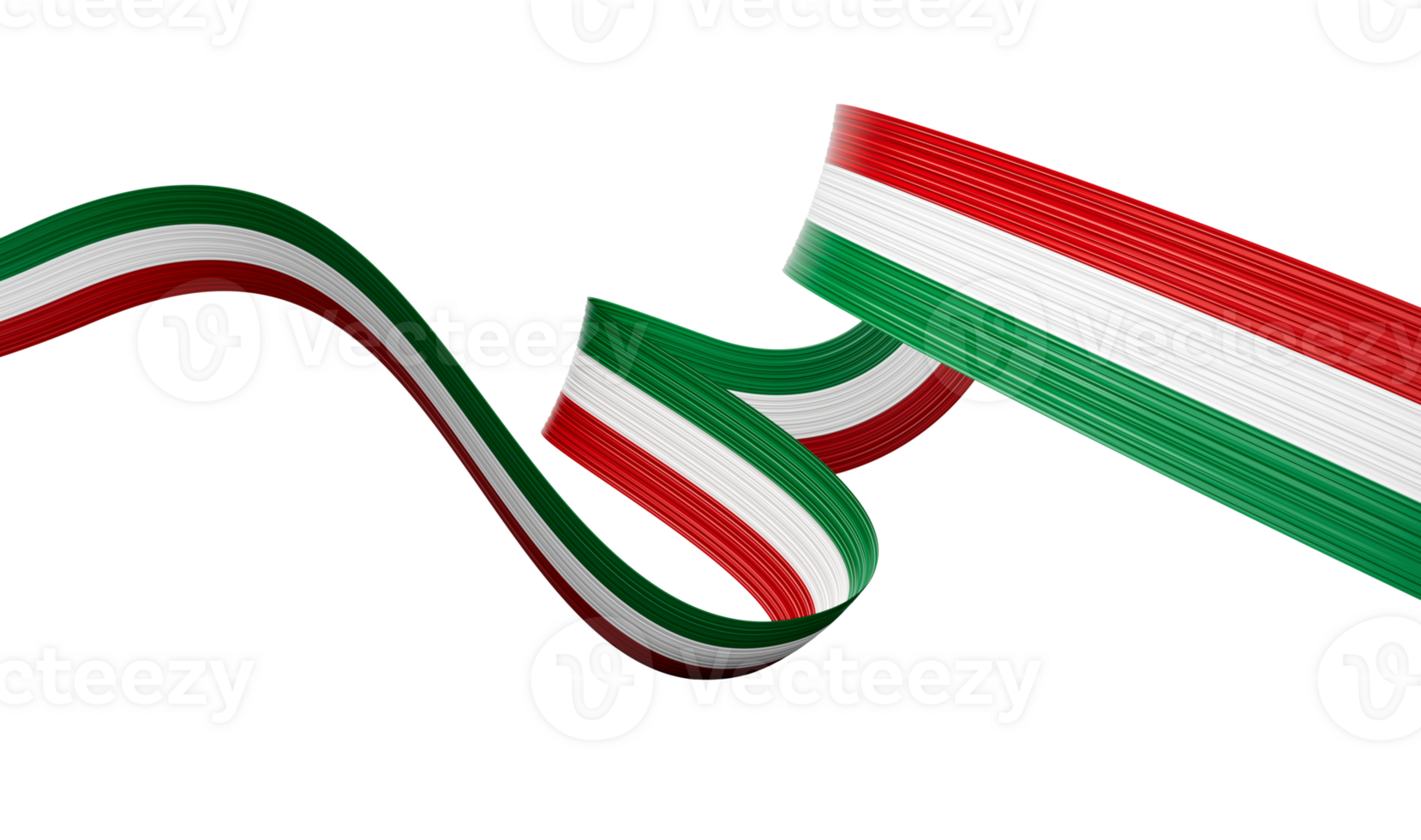 3d Flag Of Hungary 3d Wavy Shiny Hungary Ribbon 3d Illustration png