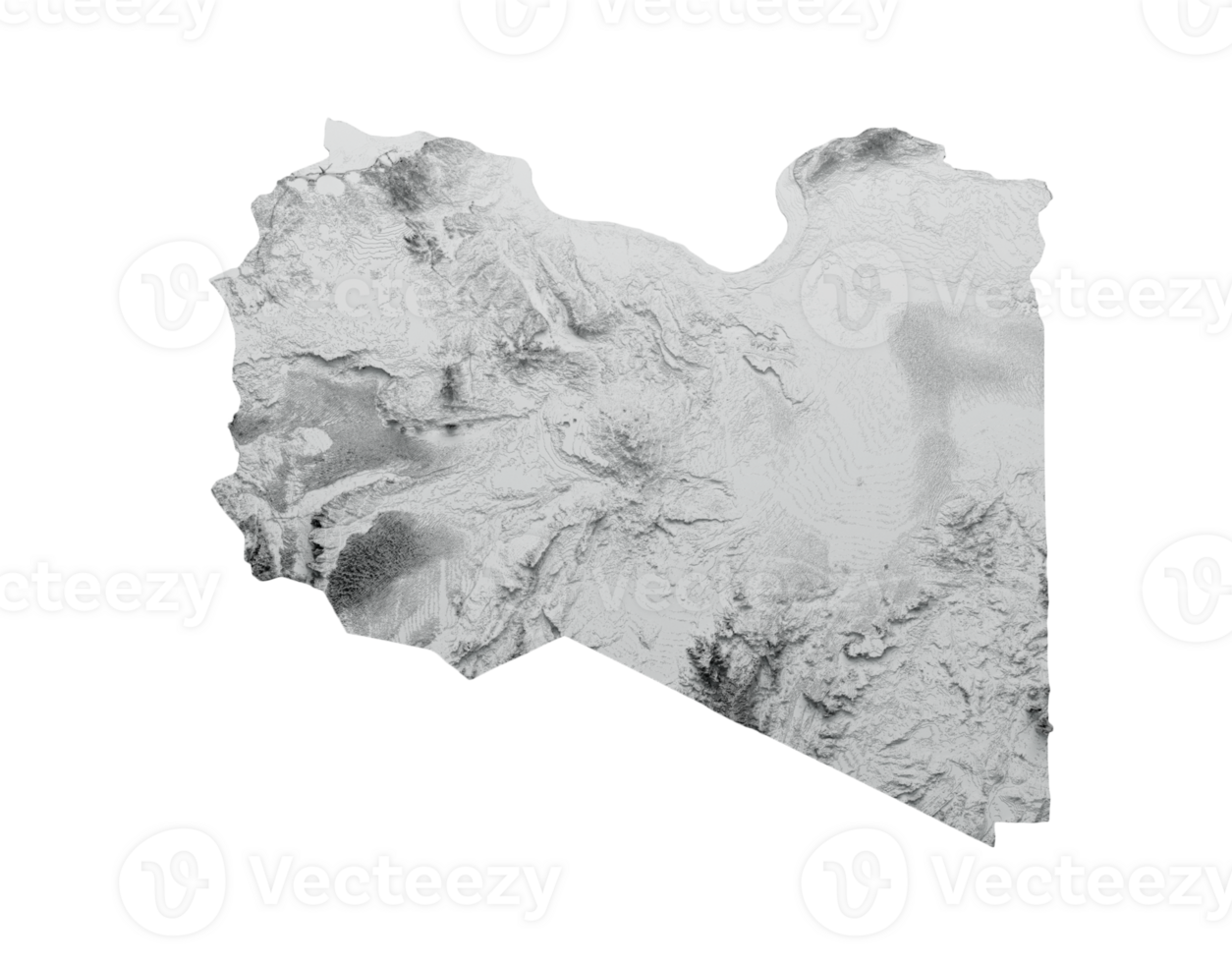 Libya Map Libya Flag Shaded relief Color Height map 3d illustration png