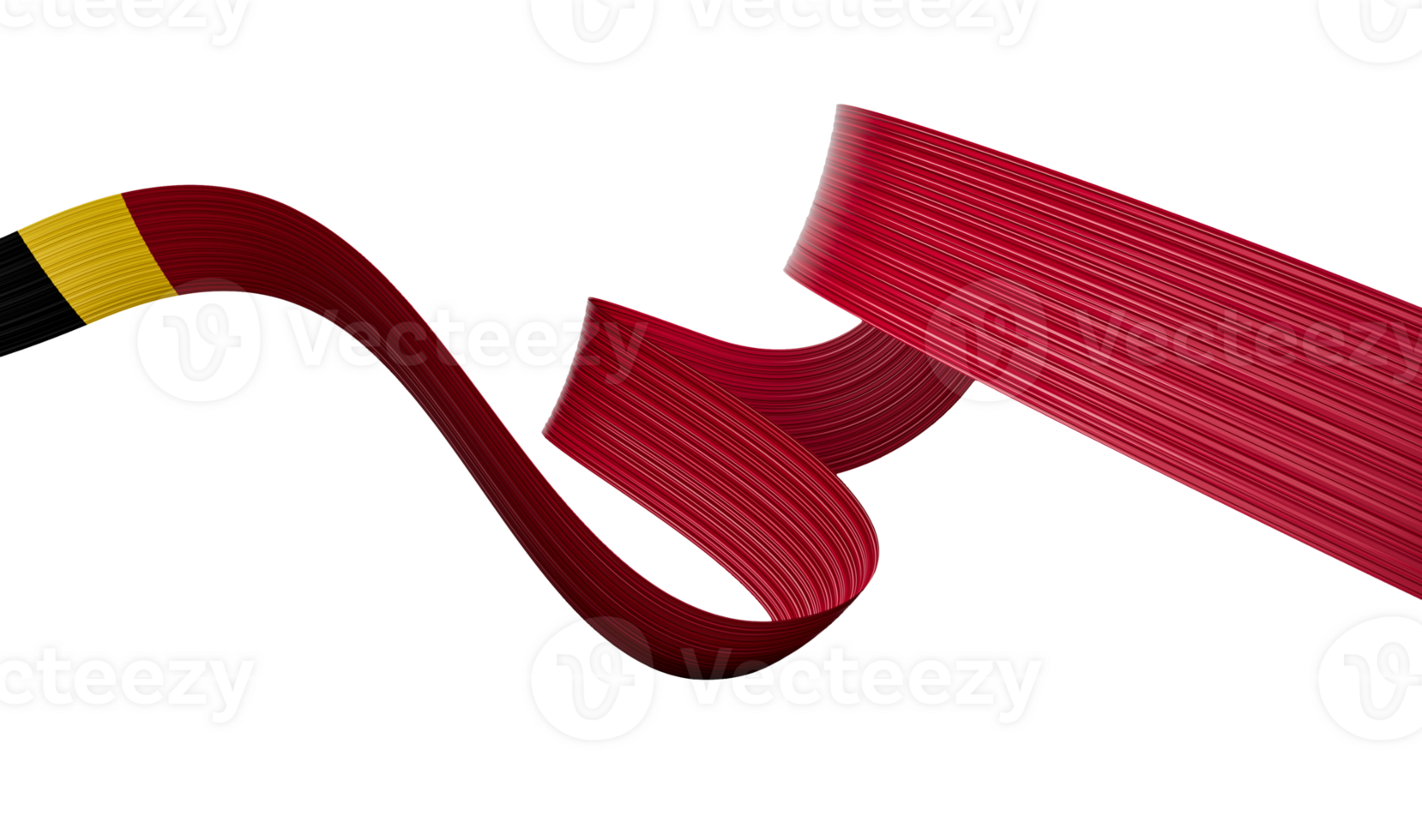 3d Flag Of Belgium 3d Wavy Shiny Belgium Ribbon 3d Illustration png