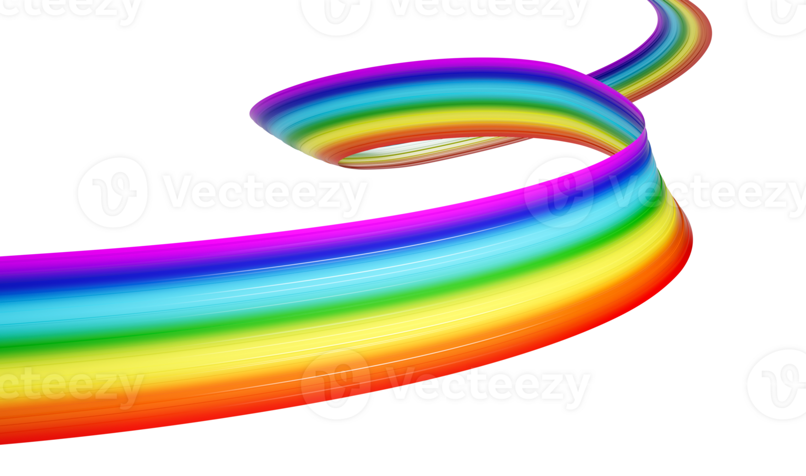 3d Flag Of Rainbow 3d Waving Ribbon Flag, 3d Illustration png
