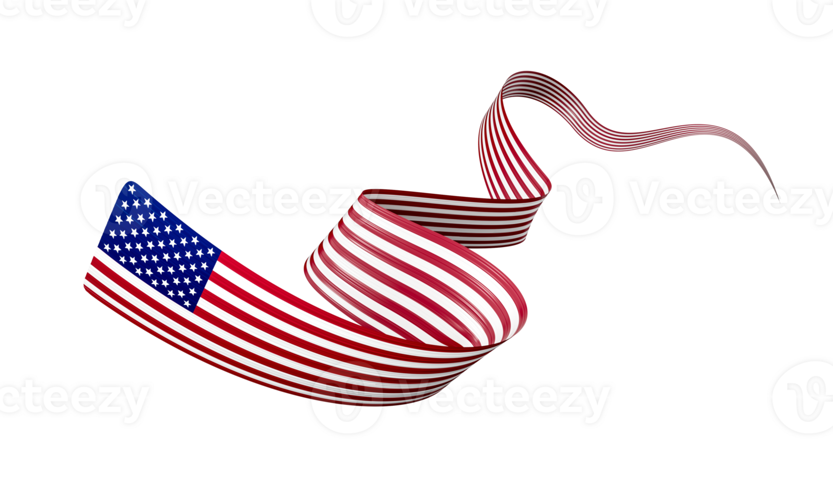 3d Flag Of United States Of America 3d Shiny Waving Flag Ribbon 3d illustration png
