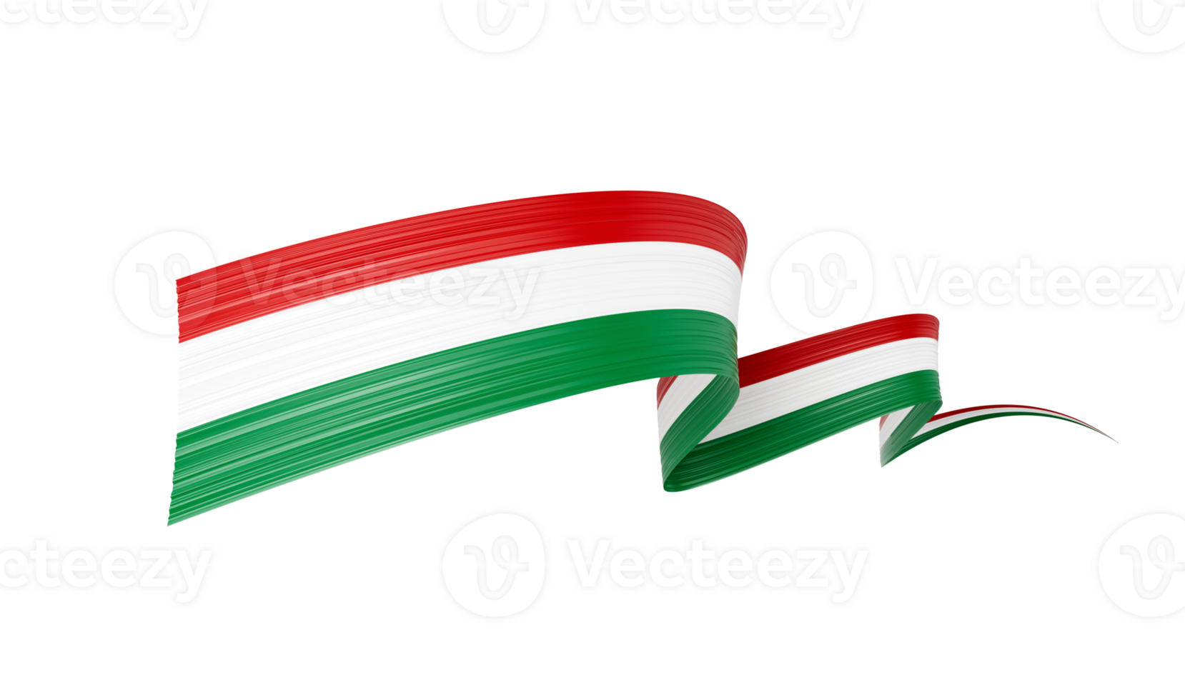 3d Flag Of Hungary 3d Shiny Waving Flag Ribbon 3d Illustration png