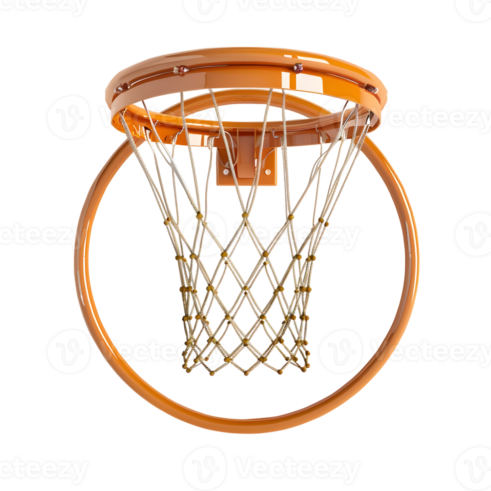 asketball hoop with net isolated on transparent background png