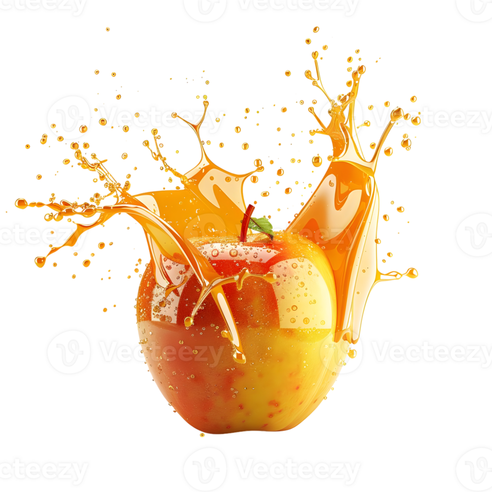 apple splash isolated on transparent background png