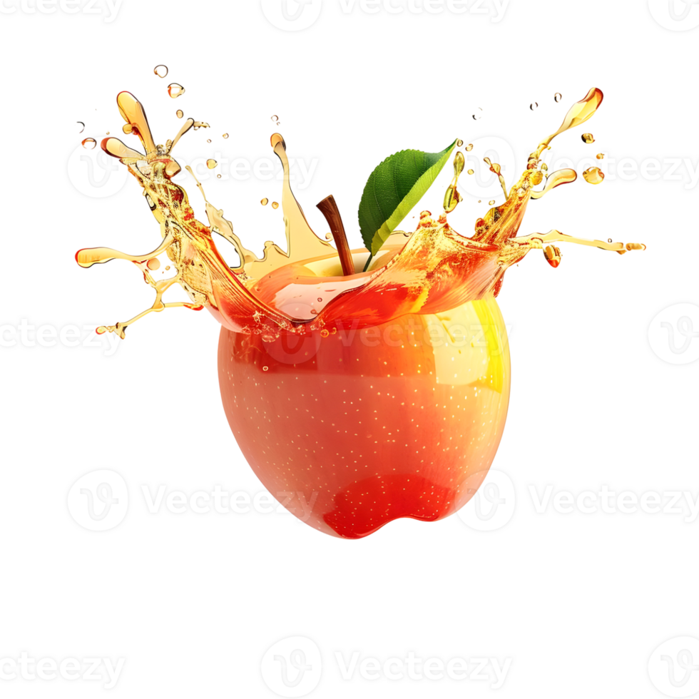 apple juice splash isolated on transparent background png