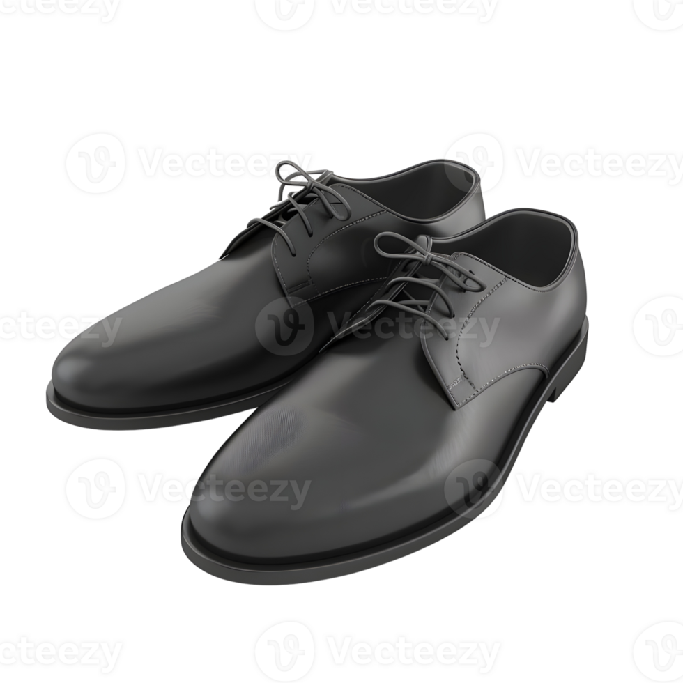 Black Formal Shoes isolated on transparent background png