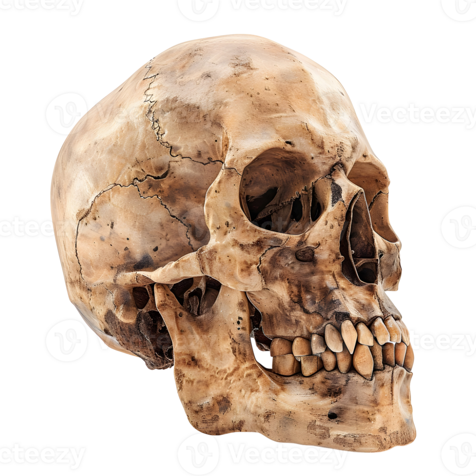 Human skull Isolated on transparent background png