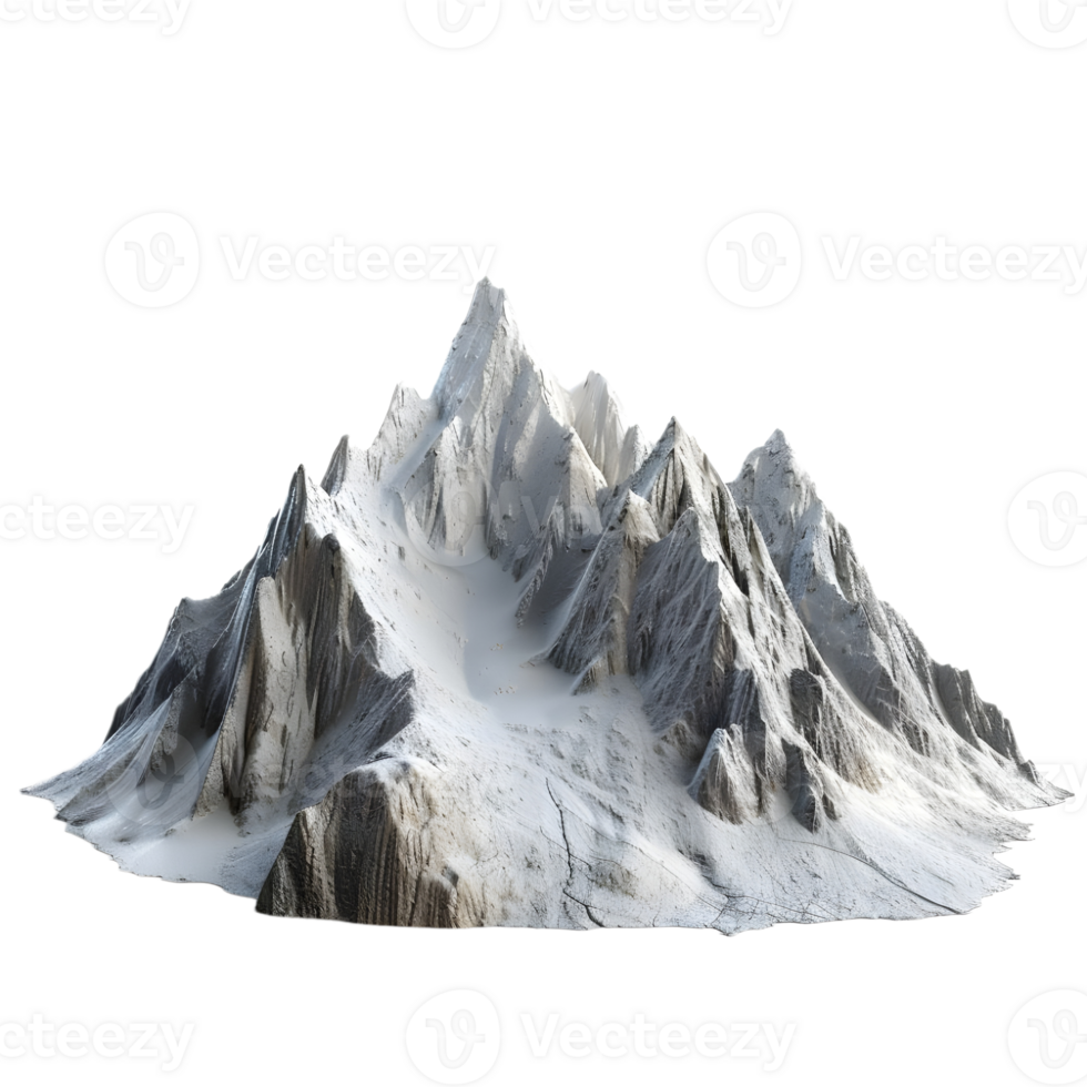 Mountain Range Isolated on Transparent Background png