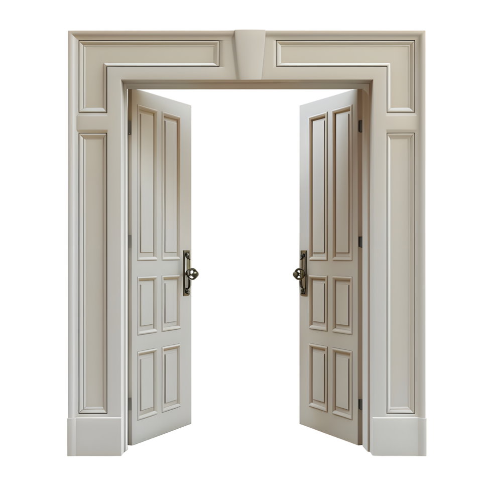 Gray Wooden Door Frame isolated on transparent background png