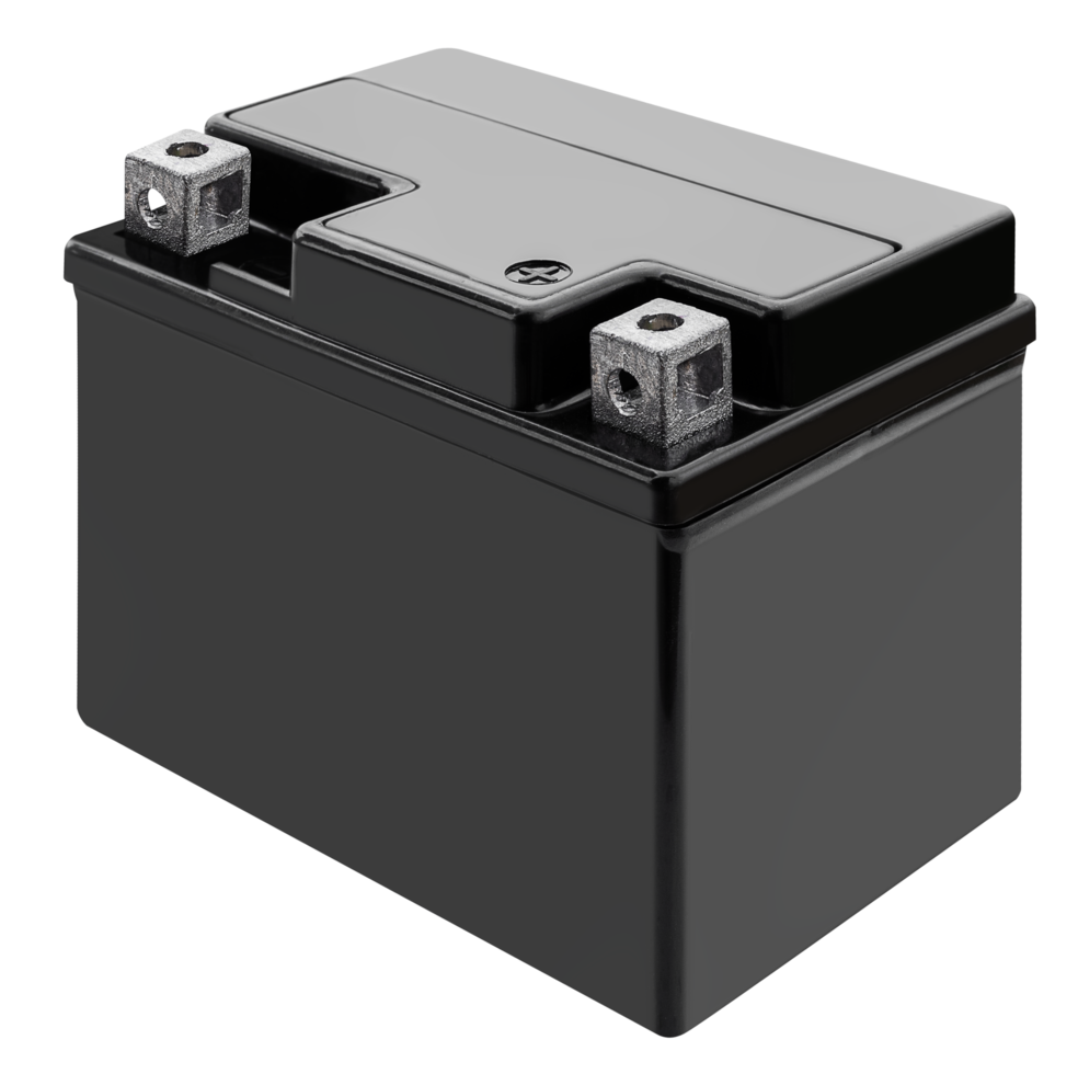 Black motorcycle battery png