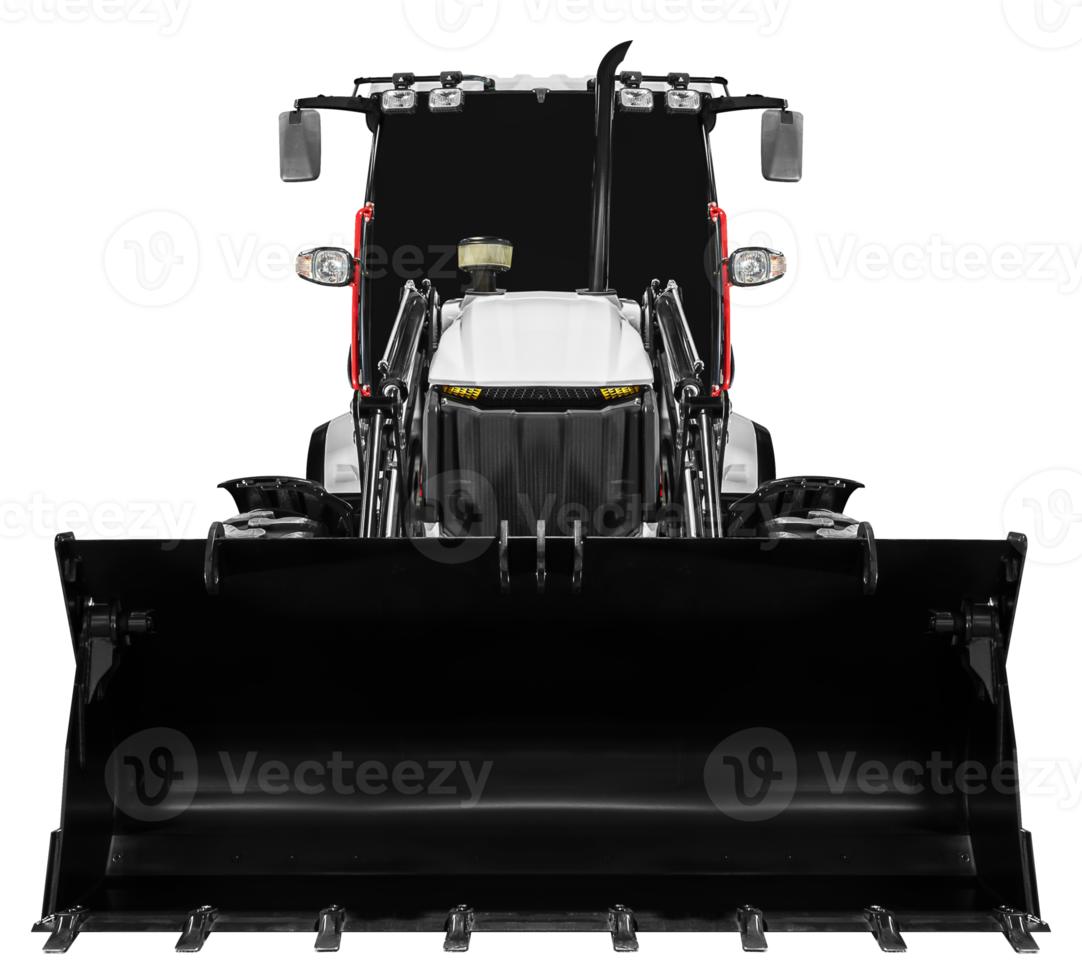 White backhoe loader png