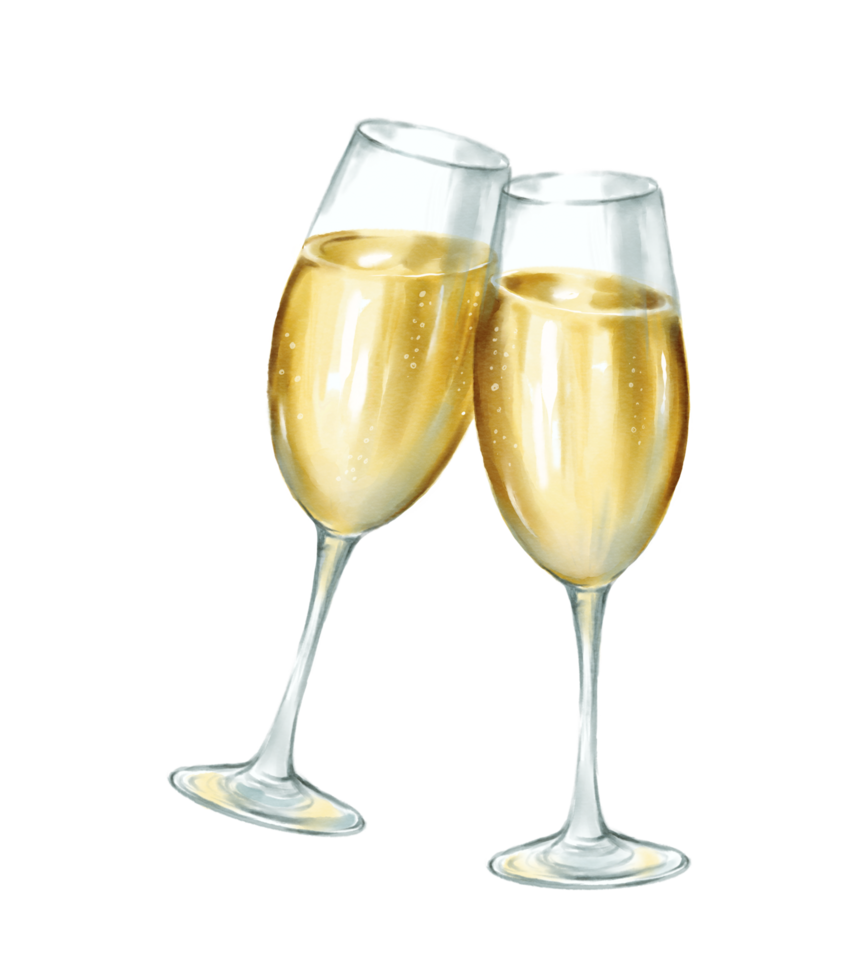 bril Champagne feliciteren png