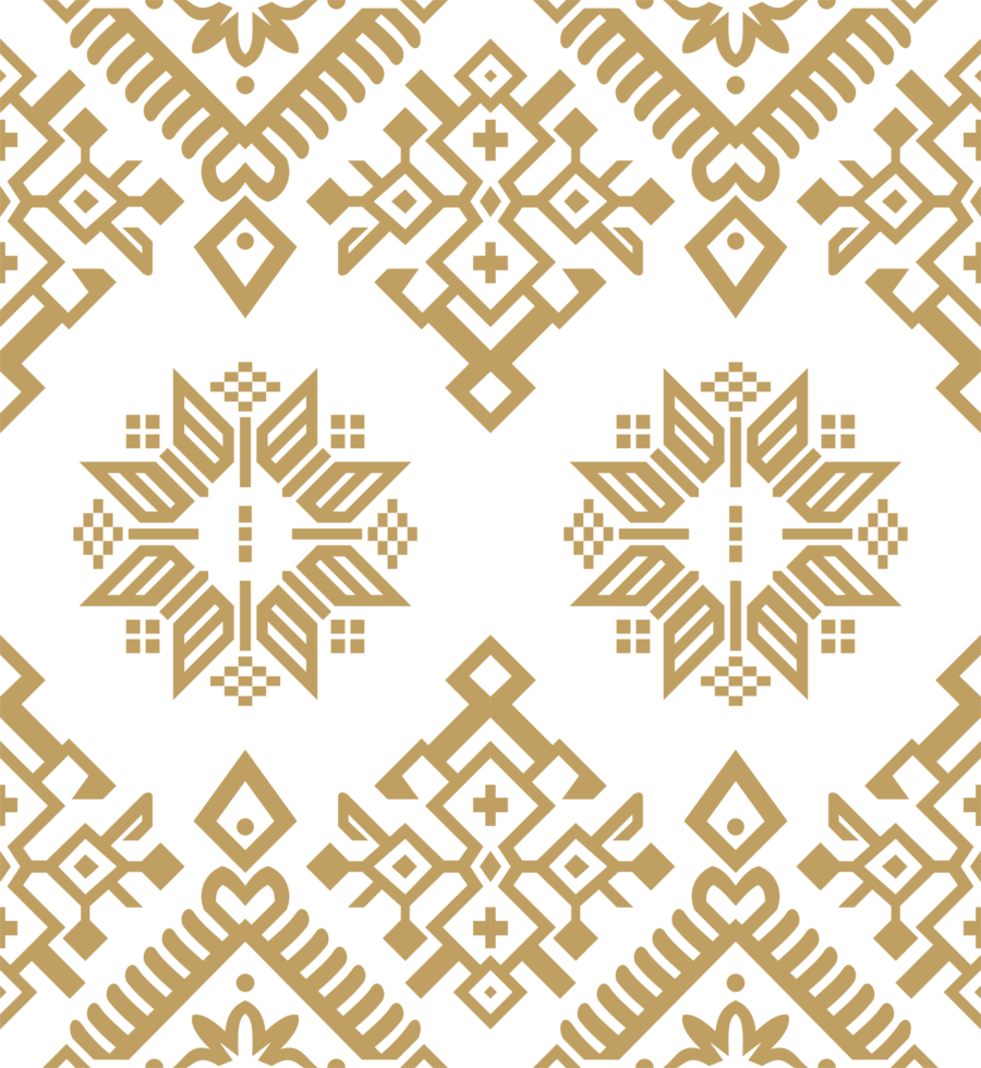 Traditional Indonesian songket woven ornament design pattern elements with prada motifs. Suitable for songket motifs, batik on cloth, backgrounds, weaving. png