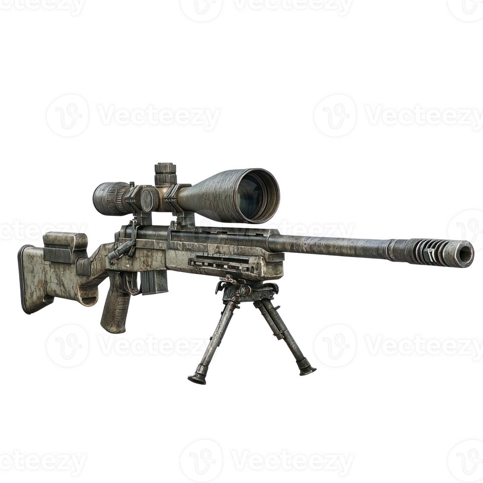 A rifle with a scope on it png