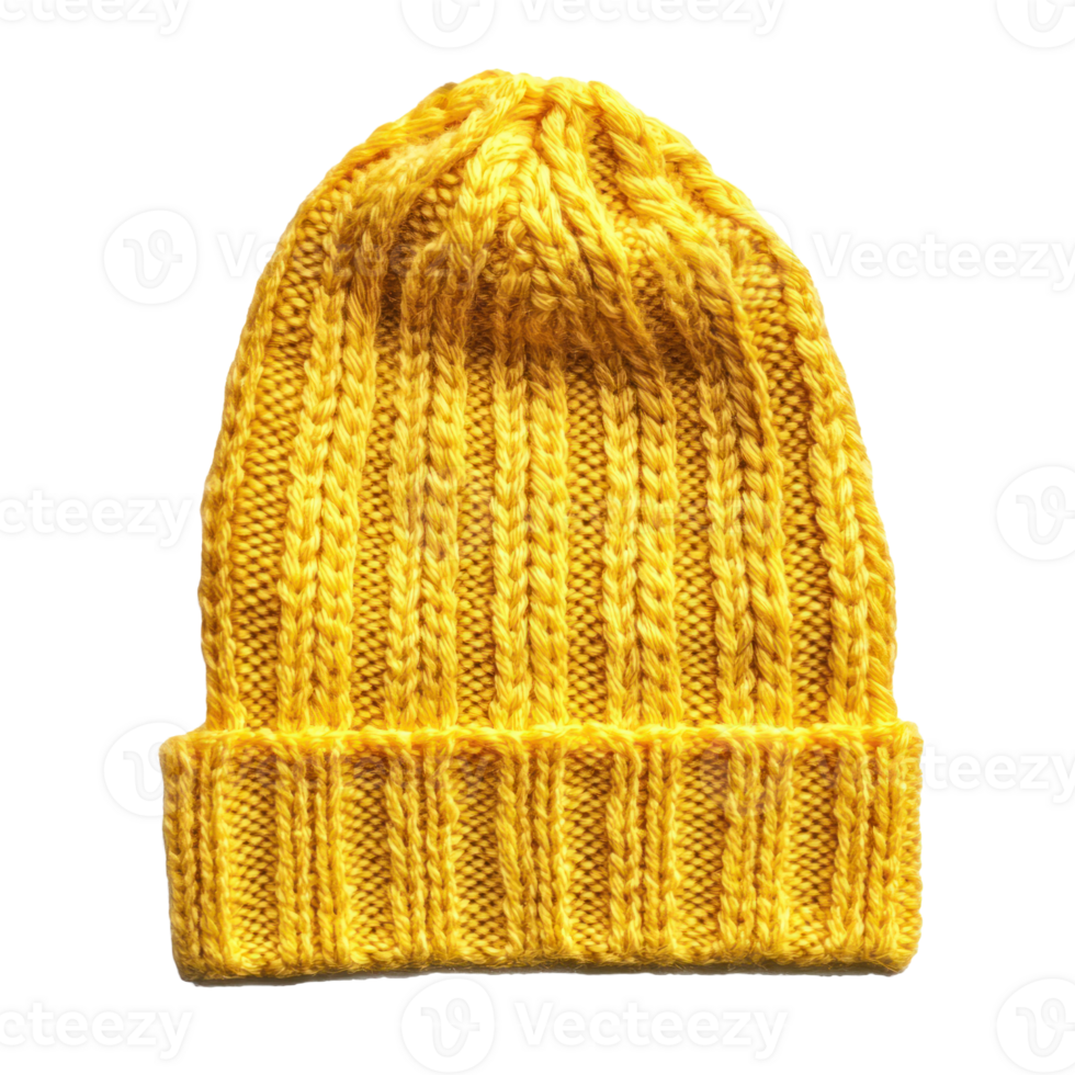 Knitted hat top view isolate on transparent background png