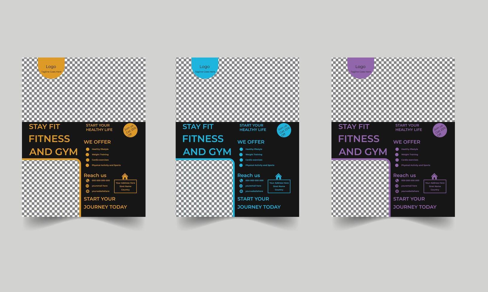 Flyer template design with space for photo background, Use for annual report, proposal, portfolio, brochure, booklet, template in A4 layout vector