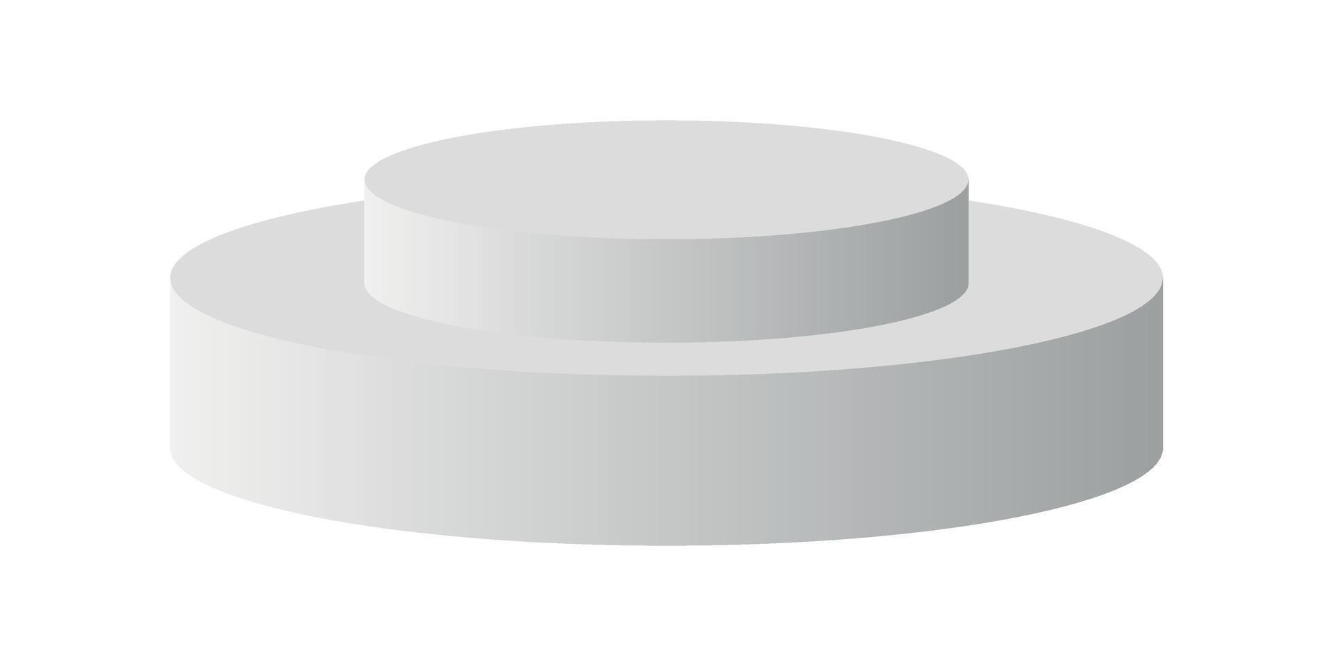 white and gray circular product podiun vector