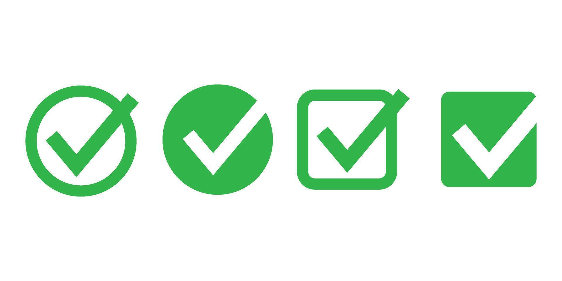 collection of check mark icon designs vector