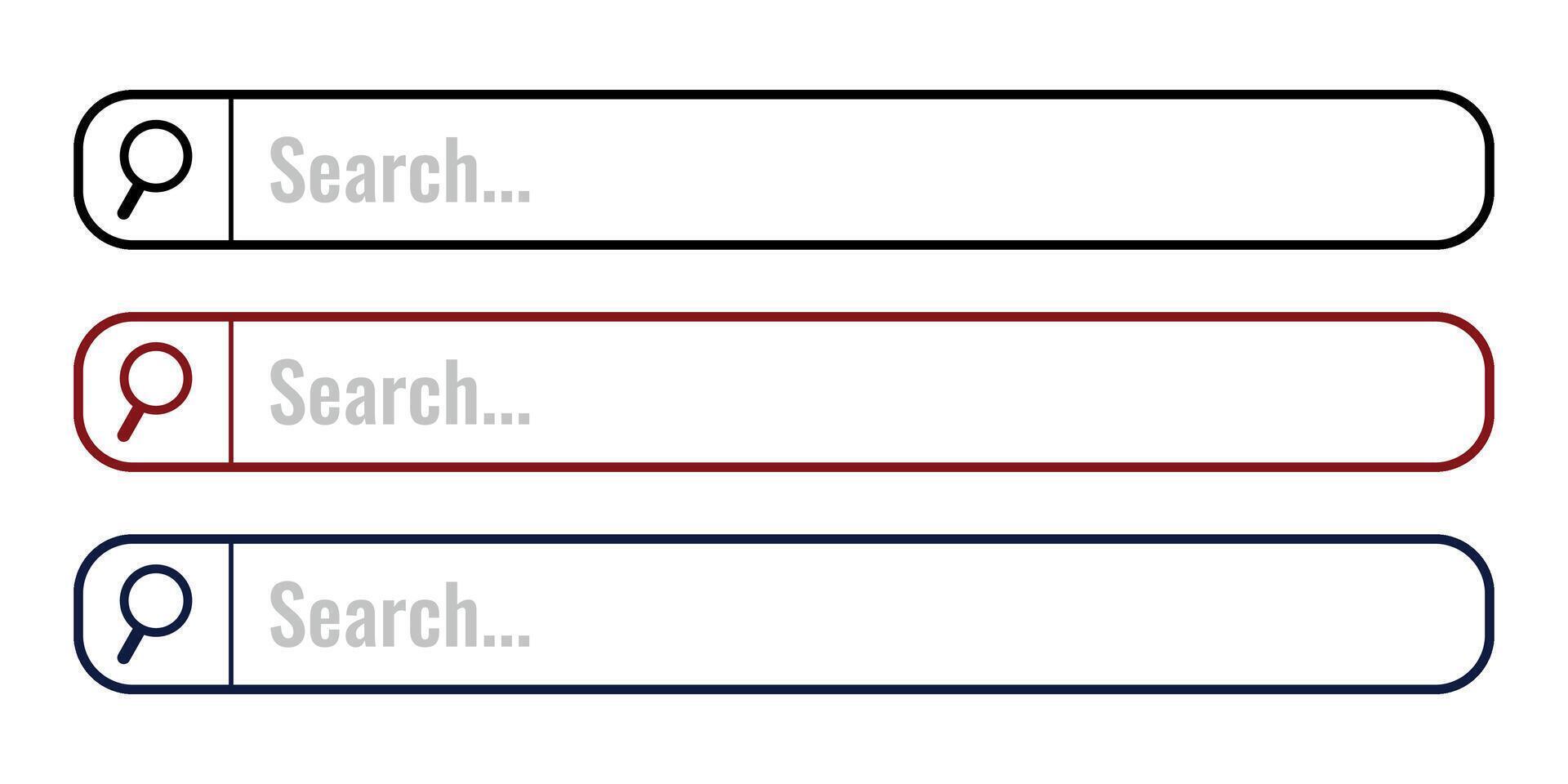 simple search bar browser template collection vector