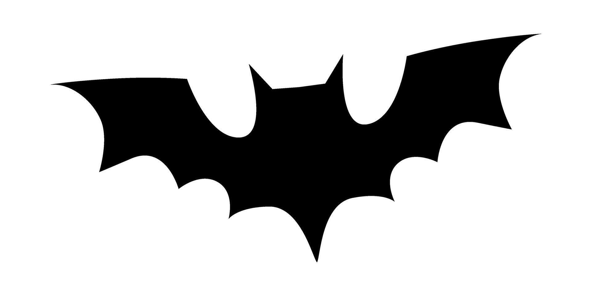 black silhouette of bat vector