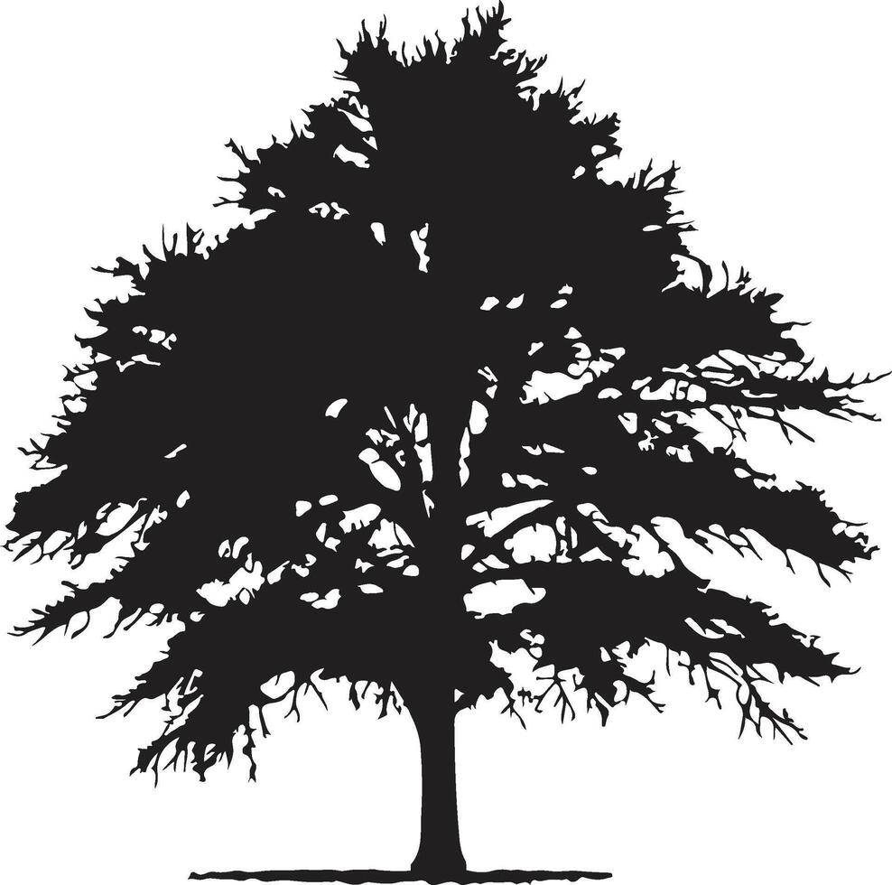 tree silhouette black vector