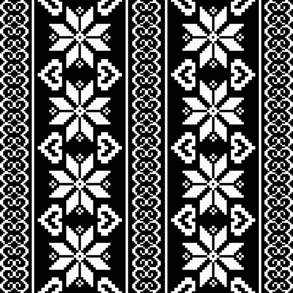 seamless pattern design Detailed Illustration for Textile Print Design Traditional Ukrainian Cross-Stitch Embroidery vector