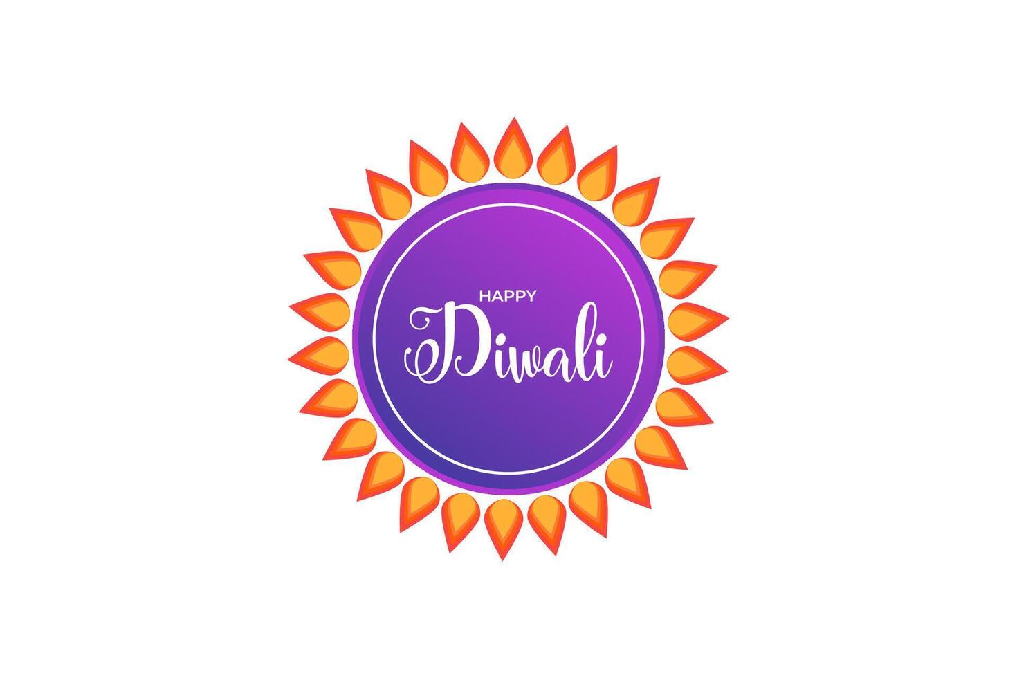 Happy Diwali isolated background. vector