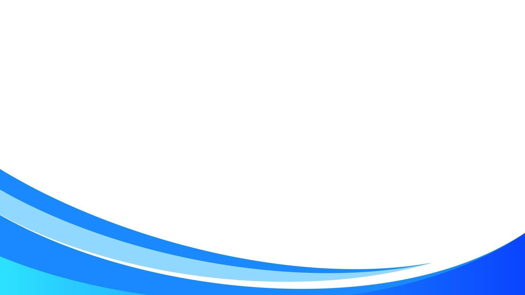 Minimalist blue wave background template vector